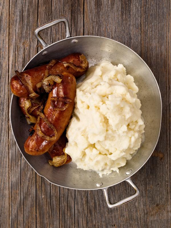 Bangers and mash.