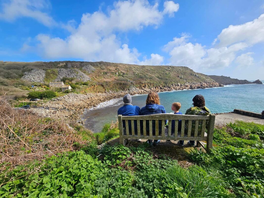 Lamorna Cove with the bench