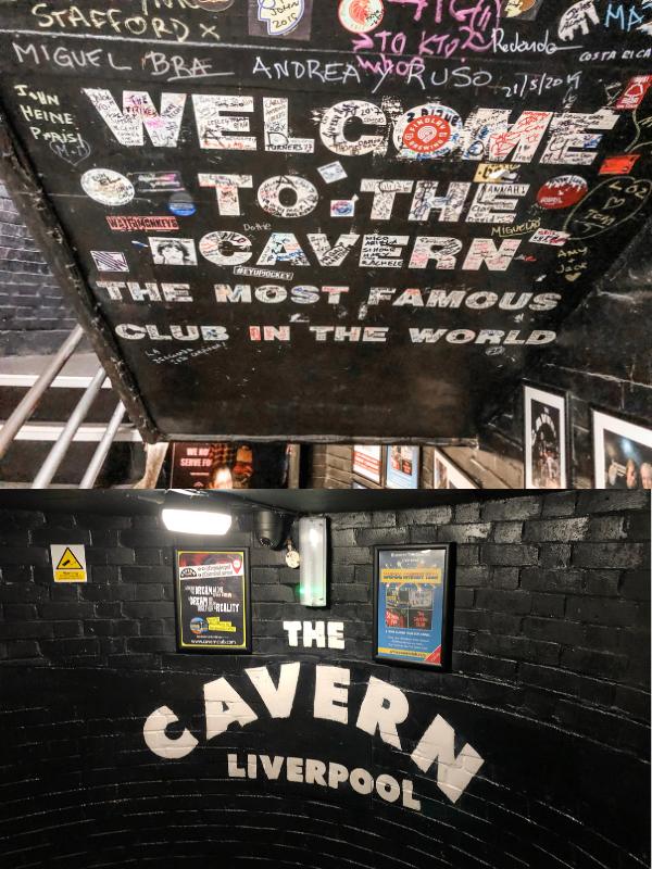 The Beatles in Liverpool in the Cavern Club.