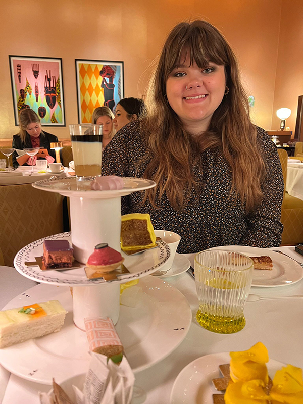 Because of Madelines tree nut allergy she got her very own tea service when we went to tea