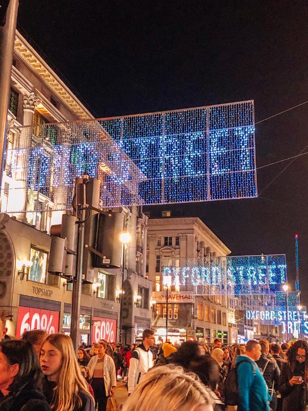 Oxford Street lights at Christmas
