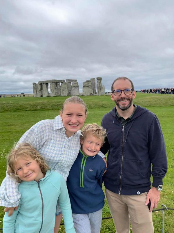 Matt and family at Stonehenge