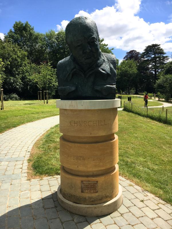 Bust of Winston Churchill at Blenheim Palace