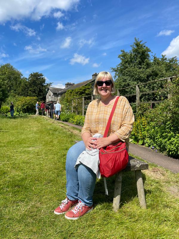 Lake District Tracy at Beatrix Potters house