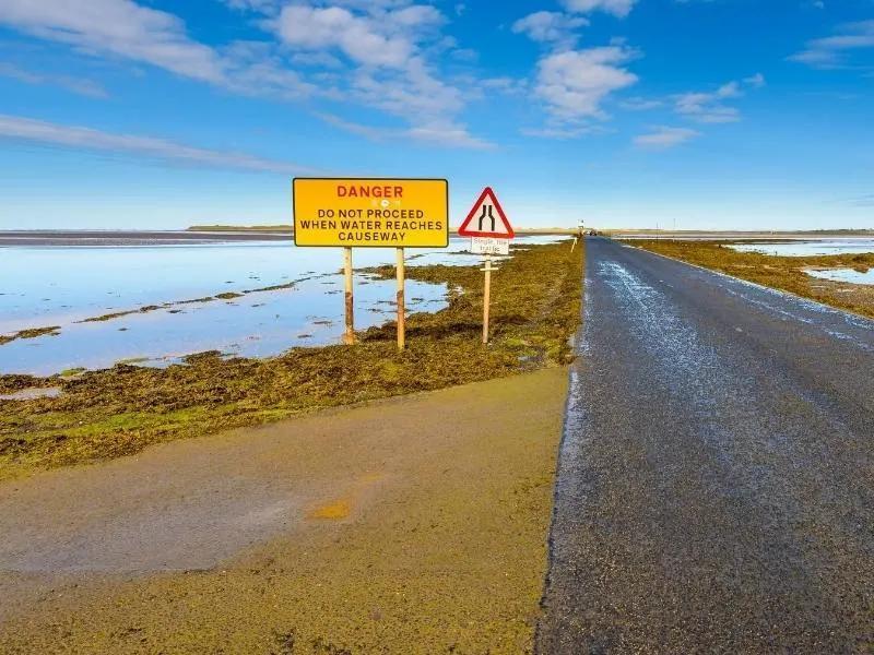 The causeway to Holy Island