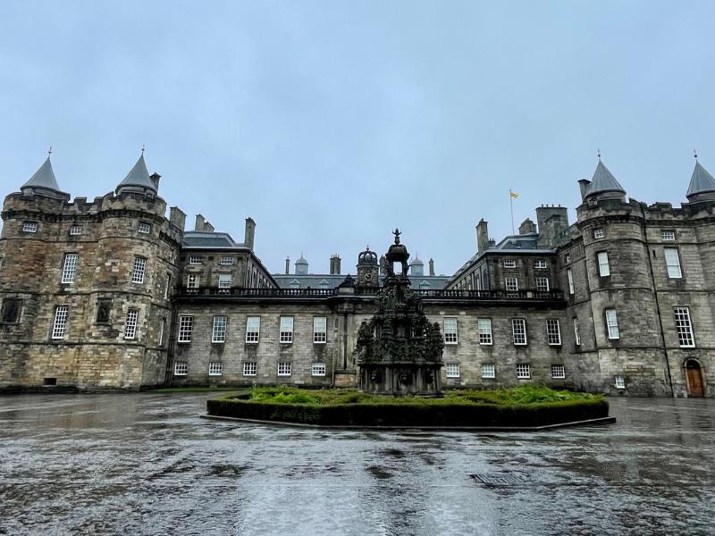 Palace of Holyrood in the rain