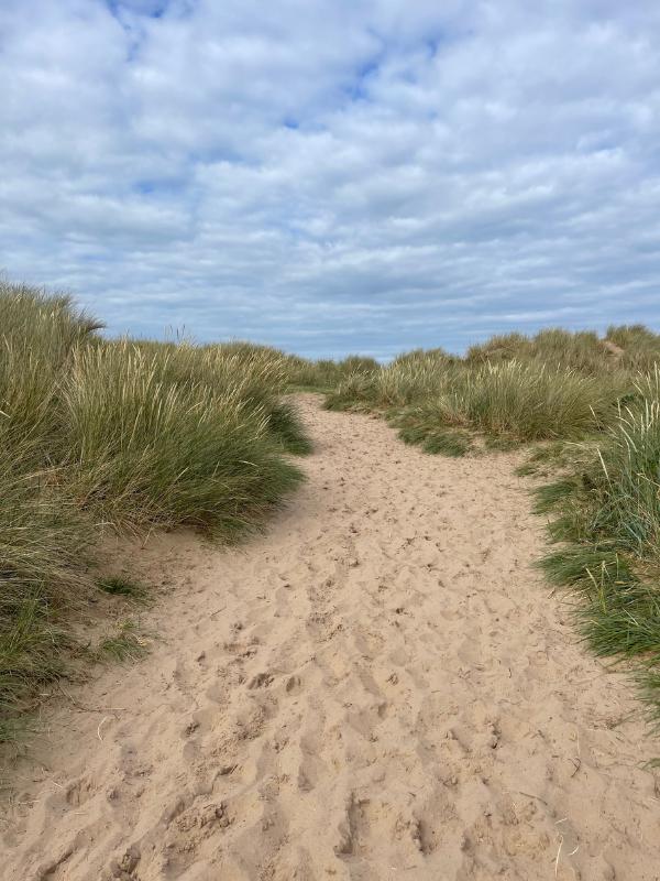 Bamburgh and Bamburgh Castle beach