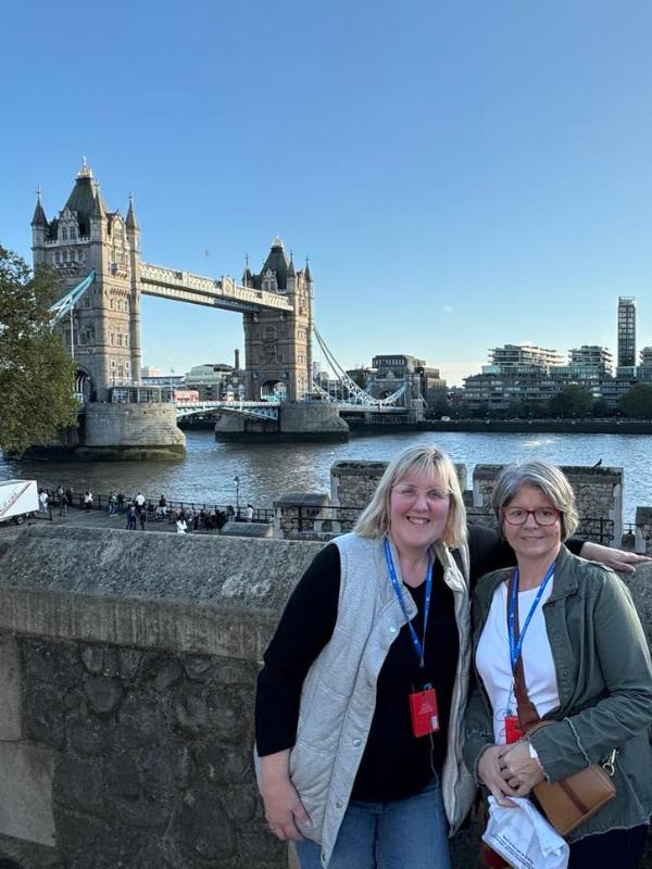 Melissa and Tracy on the London tour