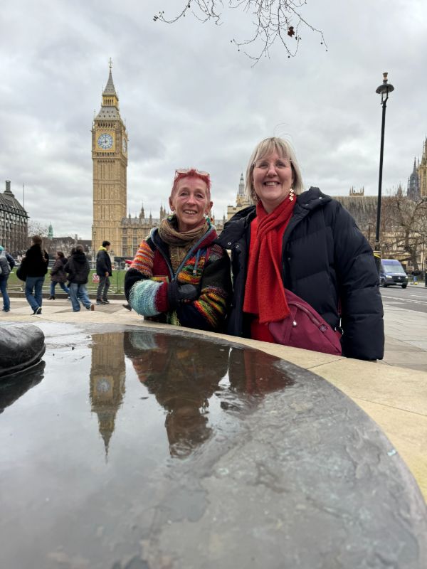 EPISODE 138 My friend Terie and me in front of Big Ben