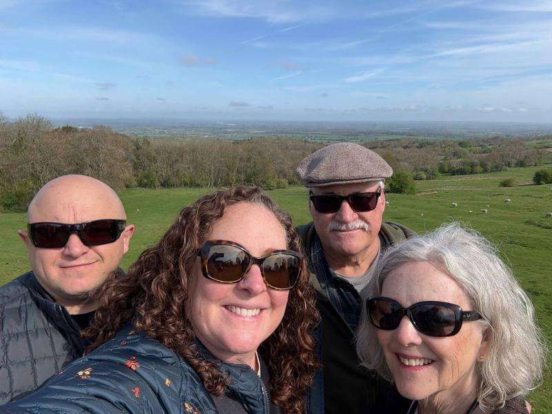 Kristens husband and Mum and Dad in the cotswolds