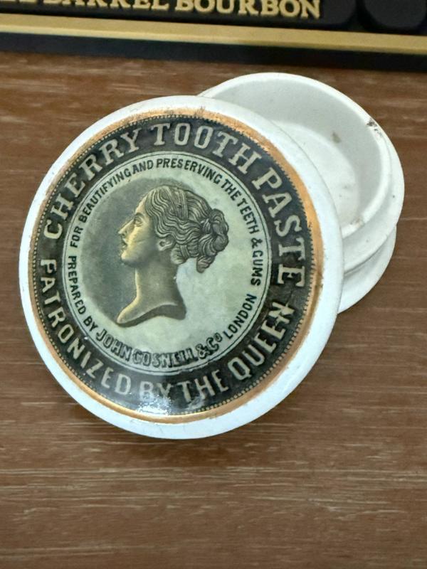 Antique toothpaste jar