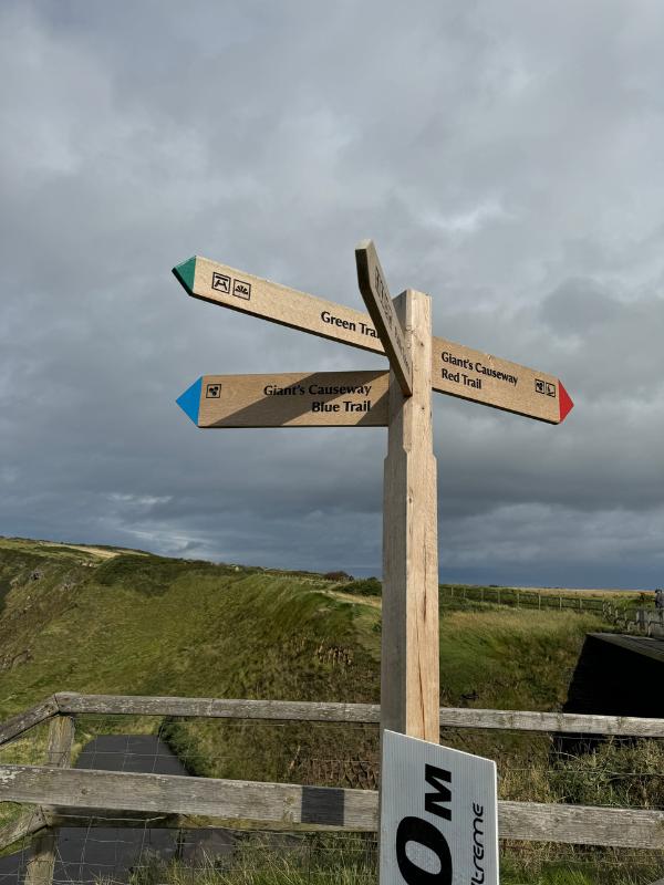 Giants Causeway signs for trails