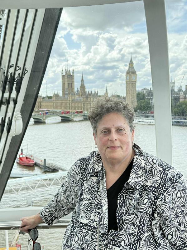 Laura Dilts on the London Eye.