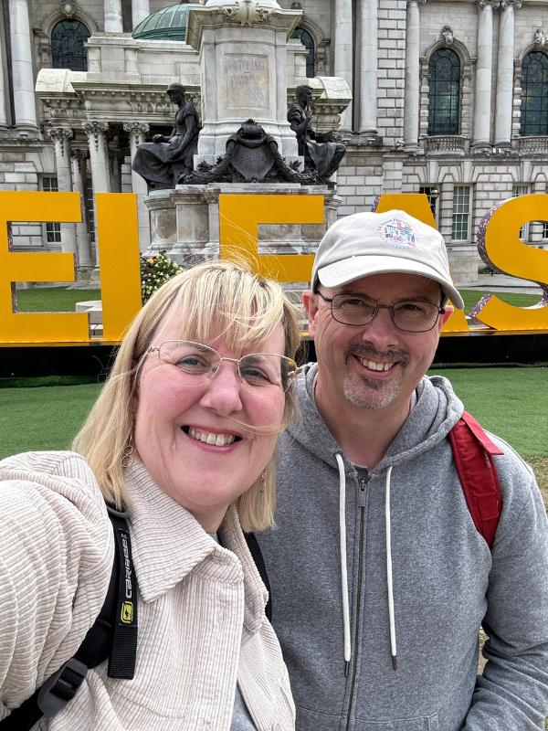 Tracy and Doug at Belfast Town Hall