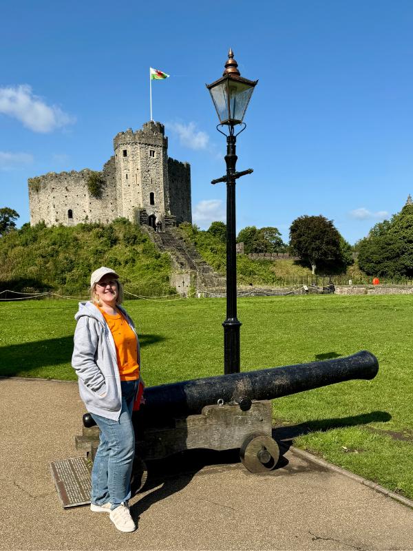 Tracy at Cardiff Castle