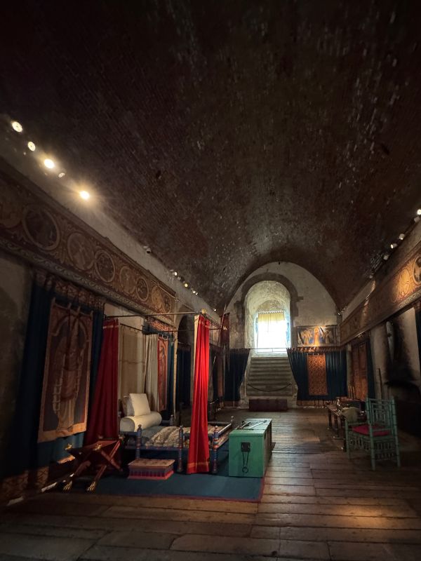 Medieval interior at Dover Castle on an English Bus day tour from London