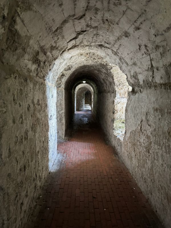  The ancient tunnels inside Dover Castle on an English Bus day tour from London