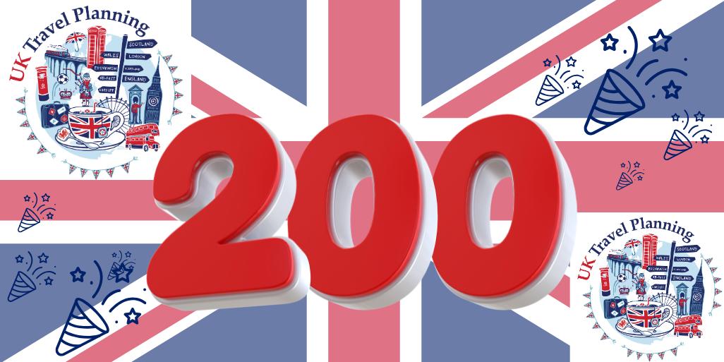 Celebrating 200 episodes of the UK Travel Planning Podcast with Tracy Collins.