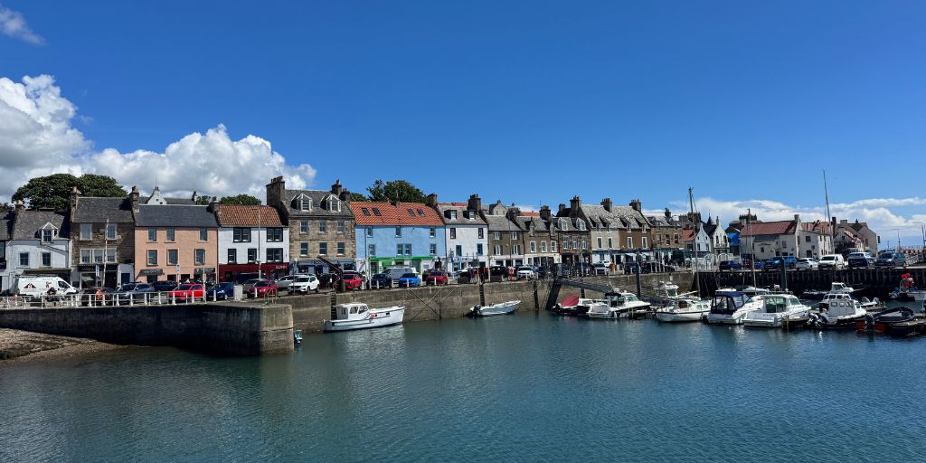 View of the houses on the seafront at Anstruther