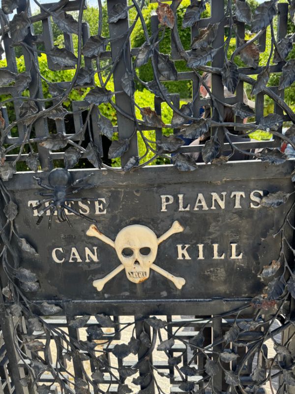 The locked gates of the Poison Garden at The Alnwick Garden