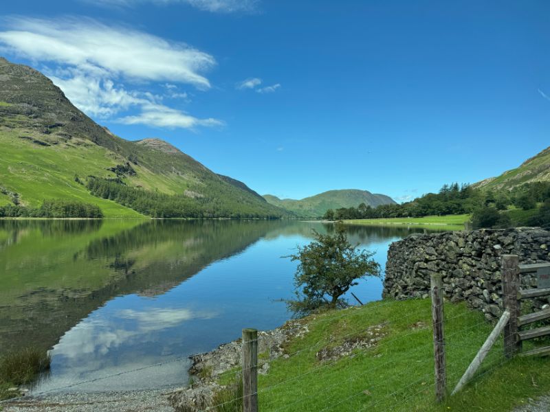 Buttermere lake with the fells rising from the water