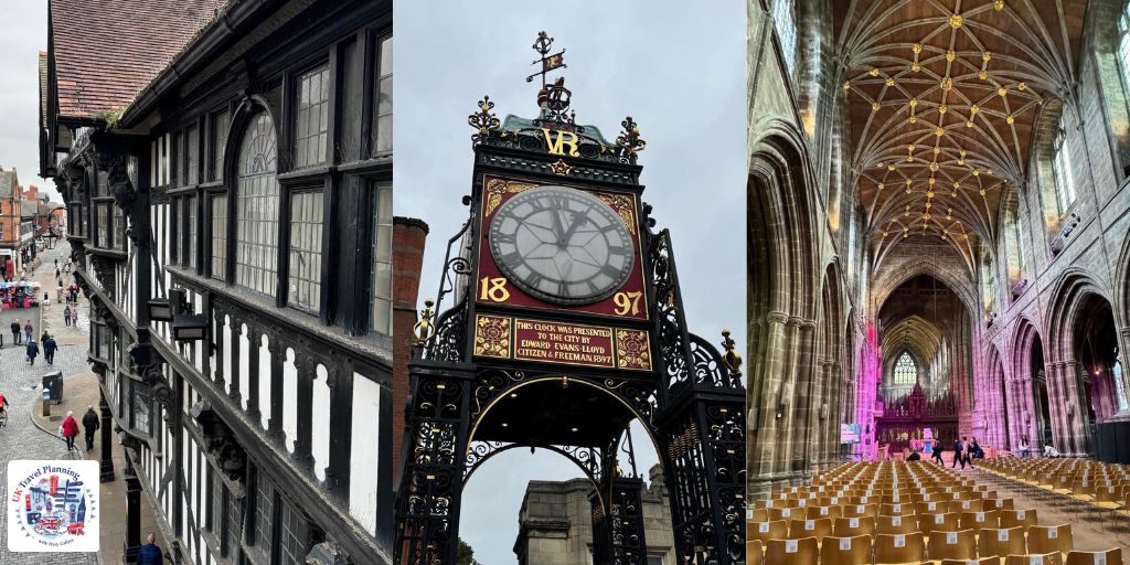 Collage of images of Chester England