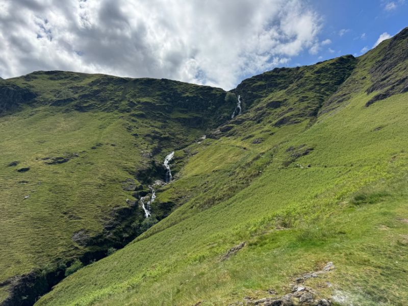 The road over a Lake District mountain pass on the Ten Lakes tour