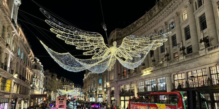 Angel Christmas Decorations over Regent Street