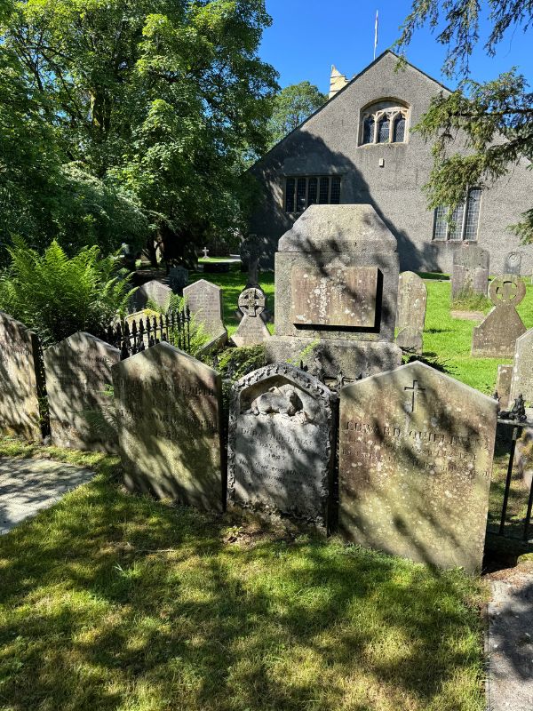 William Wordsworth’s grave in St Oswald’s churchyard, Grasmere
